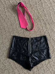 Pink Tie & Black Shorts from JHDS