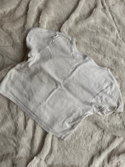 White Wanted List Cropped T-shirt w/Autographed Pictures