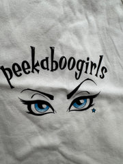 White Peek-a-Boo Girls Tank Top w/Autographed Photos
