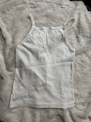 White Peek-a-Boo Girls Tank Top w/Autographed Photos