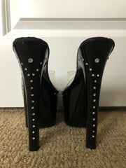 Black & Clear Platform Heels w/Rhinestones from SB