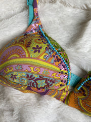 Multi-Colored Heels & Beaded Bikini from Glamour Photoshoot & Live-Stream