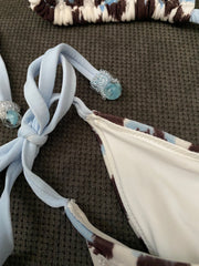 Blue & White Beaded Bikini from JJ movie