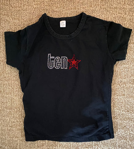 Black "TEN" T-Shirt ~ Autographed