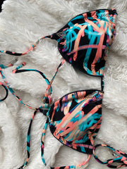 Dark Multi-Colored Bikini from Paparazzi Photos