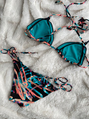 Dark Multi-Colored Bikini from Paparazzi Photos