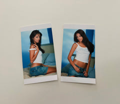 White Tank Top & Denim Skirt from Photoshoot