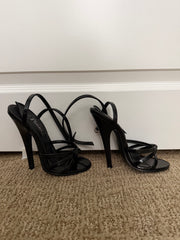 Pink & Black Satin Set w/Black Heels from Movie Appearance