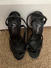 Pink & Black Satin Set w/Black Heels from Movie Appearance