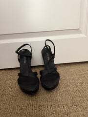 Black Lace Set with Black Glitter Wedges From Film Appearance