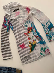 Ed Hardy Hoodie & Denim Shorts From Miami Beach Photoshoot