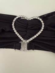 Black Rhinestone Sheer Set from Film Appearance