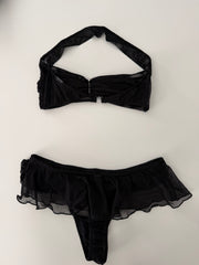 Black Rhinestone Sheer Set from Film Appearance