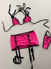 Hot Pink & Black 3-Piece Set from Film