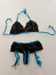 Black & Blue Lacy Set from Film Appearance