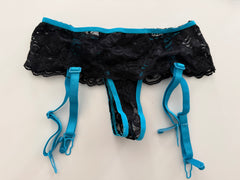 Black & Blue Lacy Set from Film Appearance