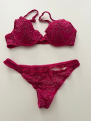 Hot Pink Lace Set from Two Films