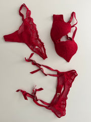 Red Lacy Set from Photoshoot