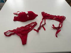 Red Lacy Set from Photoshoot