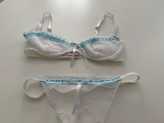 White & Blue Set from Early Film Appearance