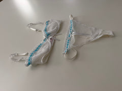 White & Blue Set from Early Film Appearance