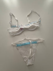 White & Blue Set from Early Film Appearance