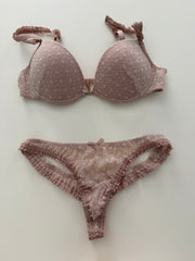 Pale Pink Set w/Denim Skirt from Internet Appearance