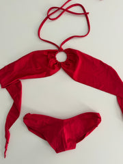 Red Two-Piece Set & Black Heels from Film Appearance