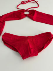 Red Two-Piece Set & Black Heels from Film Appearance