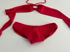 Red Two-Piece Set & Black Heels from Film Appearance