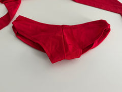 Red Two-Piece Set & Black Heels from Film Appearance