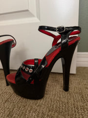 Red Two-Piece Set & Black Heels from Film Appearance