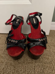 Red Two-Piece Set & Black Heels from Film Appearance