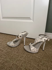White Heels w/Rhinestones from Film Cover