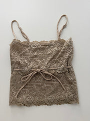 Beige/Tan Lacy Top From Internet Appearance