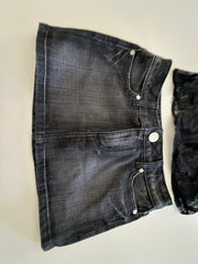 Black Lacy Top and Black Denim Skirt from Film Appearance