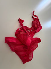 Hot Pink/Red 2-Piece Set From Instagram Photoshoot