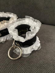 Black & White Collar Necklace & Cuff Bracelet Set from Movie/Photoshoot