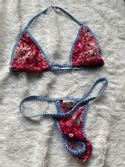Red, white, & blue Trashy Lingerie bikini from JKP photoshoot/film