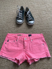 Pink Jean Shorts & Black/White Converse from Photoshoot/8x10's