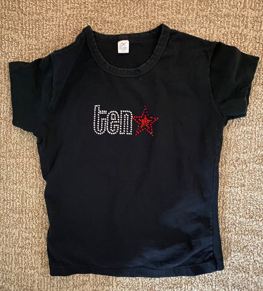 Black "TEN" T-Shirt ~ Autographed