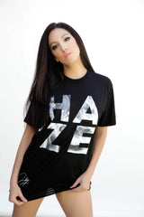 Men's Slim Fit Black HAZE "Smoke" cotton t-shirt~ Limited Edition (XS ONLY- LAST ONE!)